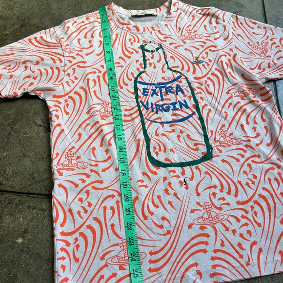 Vivienne Westwood 300$ Brand new Extra Virgin Olive Oil T Shirt w/ Orb Print - Picture 12 of 12